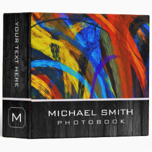 Abstract Art Photo Books Wood Look #19 Binder
