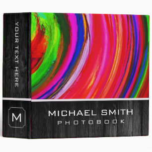 Abstract Art Photo Books Wood Look #21 Binder