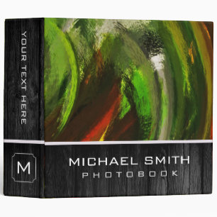 Abstract Art Photo Books Wood Look #22 Binder