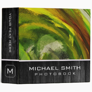 Abstract Art Photo Books Wood Look #23 Binder