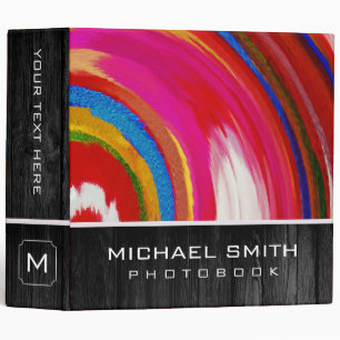 Abstract Art Photo Books Wood Look #24 Binder
