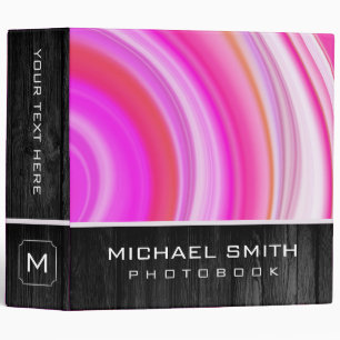 Abstract Art Photo Books Wood Look #2 Binder