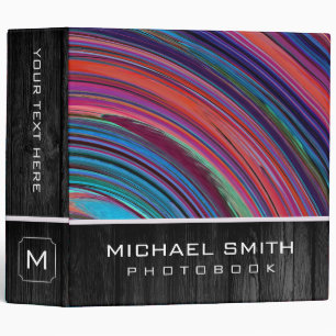 Abstract Art Photo Books Wood Look #37 Binder