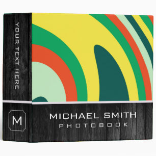 Abstract Art Photo Books Wood Look #3 Binder