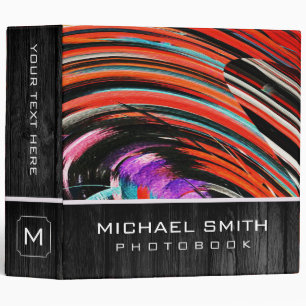 Abstract Art Photo Books Wood Look #48 Binder