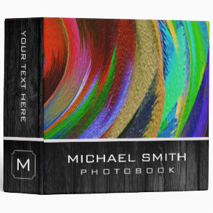 Abstract Art Photo Books Wood Look #50 Binder