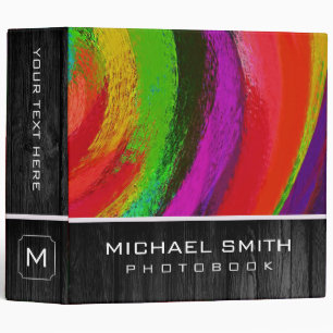 Abstract Art Photo Books Wood Look #55 Binder