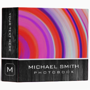 Abstract Art Photo Books Wood Look #7 Binder