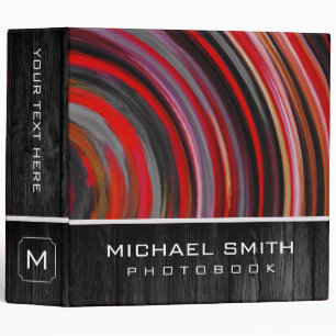 Abstract Art Photo Books Wood Look #9 Binder