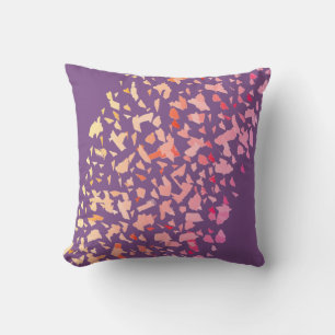 Abstract Art Pink Coral Throw Pillow Cushion