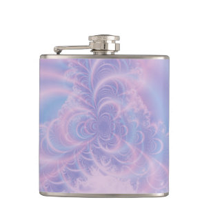 Abstract Art Pink Windmill Hip Flask
