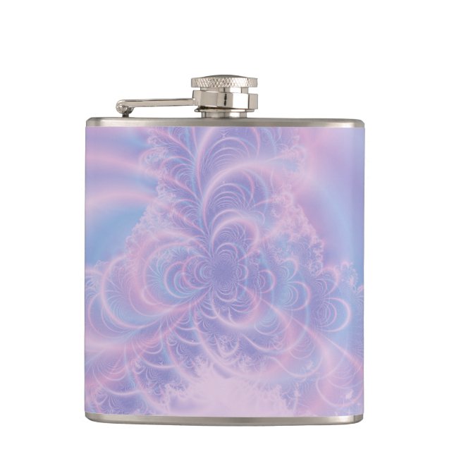Abstract Art Pink Windmill Hip Flask (Front)