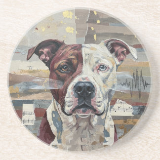Abstract Art Pitbull Version 1 Coaster