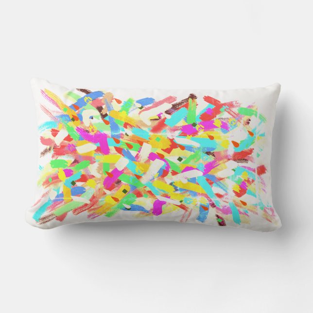 Abstract Art Positive Vibes Splashes Cushion (Front)
