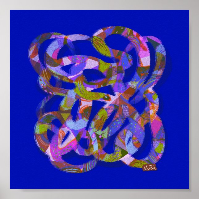 Abstract art poster Space Soup 1 (Front)