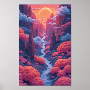 Abstract Art Poster with Intriguing Lar Image