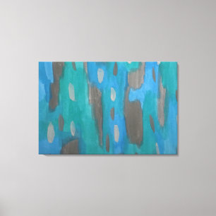 Abstract Art Print in Blue, Green, and Grey