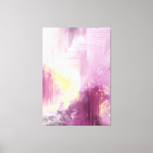 Abstract art print original purple yellow painting