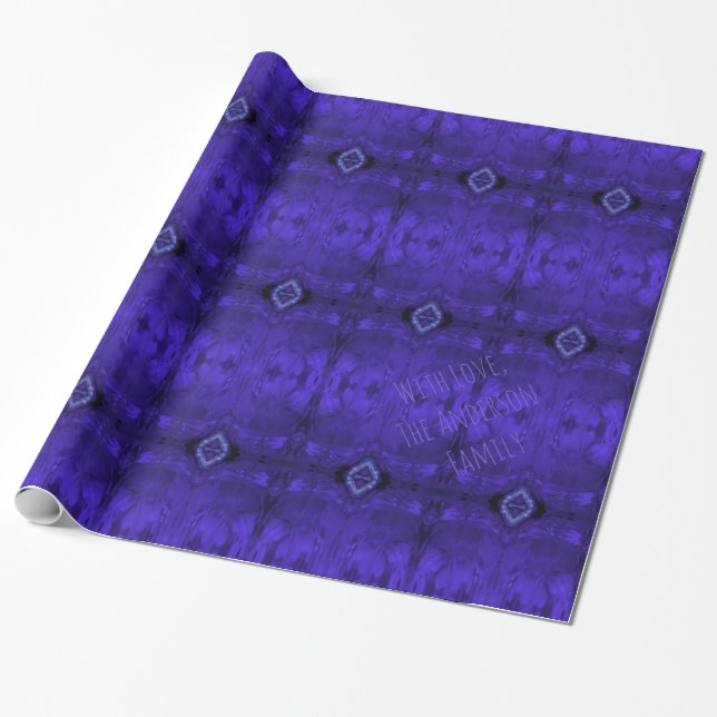 Abstract Art Purple Geometric Pattern Diamonds Wrapping Paper (Unrolled)