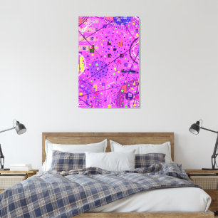 Abstract Art: Purple Glitch Canvas Print