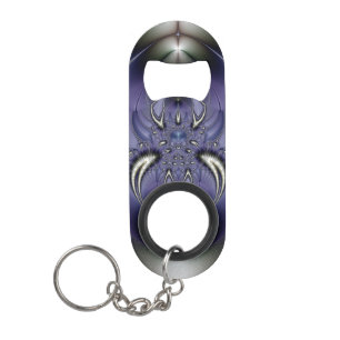 Abstract Art Purple Ornament Mini Bottle Opener