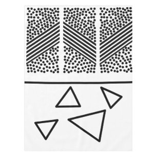 Abstract Art Pyramid Triangle Lines Pattern Tablecloth