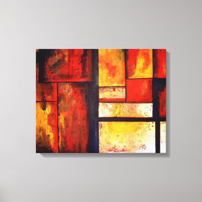 Abstract Art Quad Wrapped Canvas Set (Front)