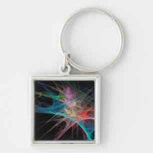 Abstract Art Rainbow Ice Keychain