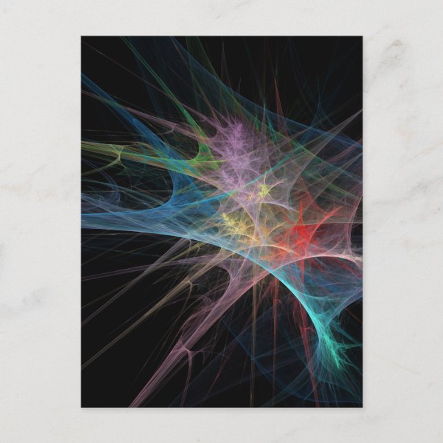 Abstract Art Rainbow Ice Postcard (Front)