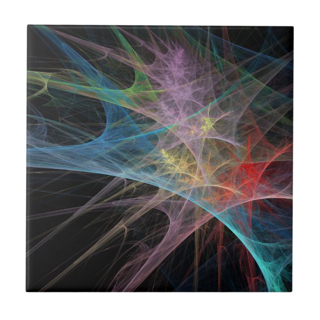 Abstract Art Rainbow Ice Tile (Front)