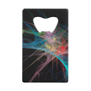 Abstract Art Rainbow Ice Wallet Bottle Opener