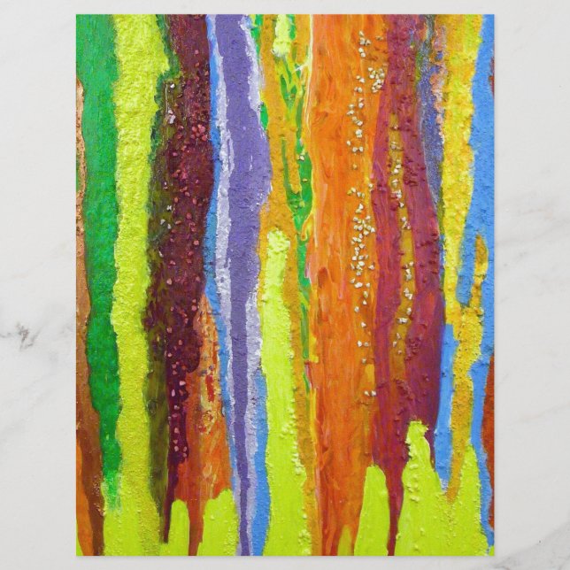 Abstract Art rainbow stripes paint drip (Front)