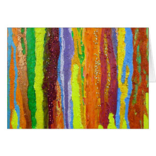 Abstract Art rainbow stripes paint drip