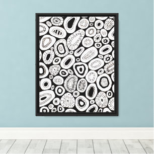 Abstract Art Random Blobby Shapes Canvas Print
