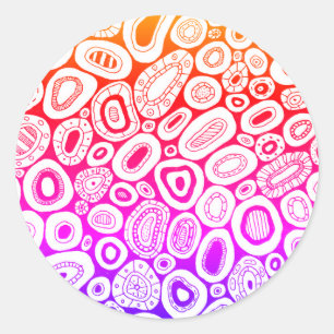 Abstract Art Random Blobby Shapes Classic Round Sticker