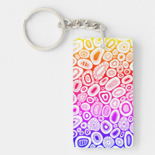 Abstract Art Random Blobby Shapes Keychain