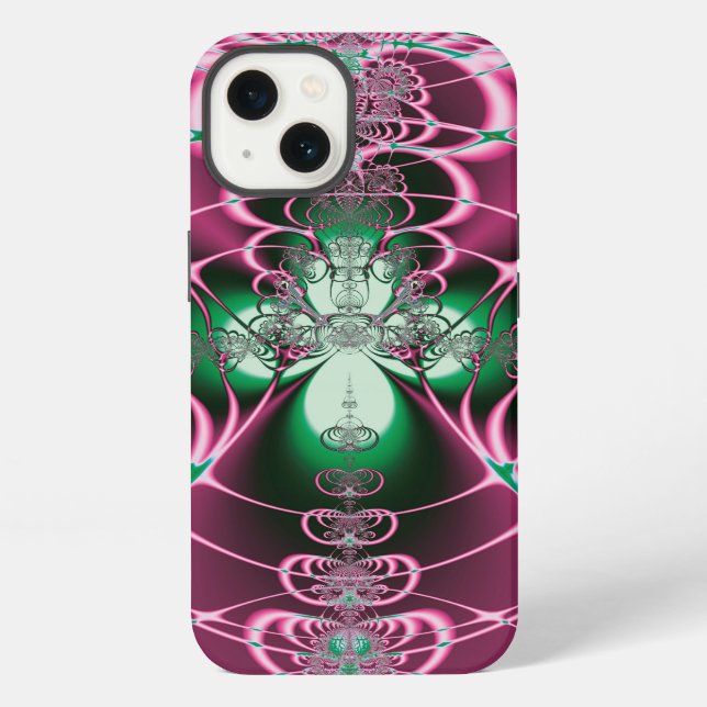Abstract Art Red Flower iPhone Case (Back)