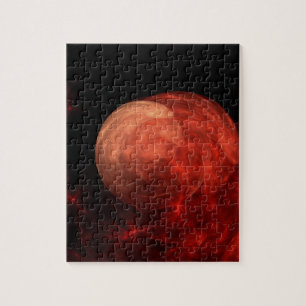 Abstract Art Red Galaxy Jigsaw Puzzle