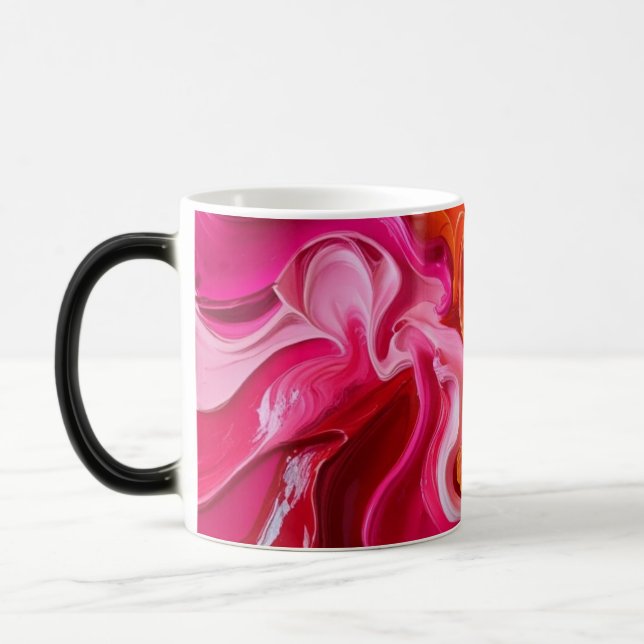 Abstract art red magic mug (Left)