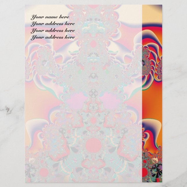 Abstract Art Red Meditation Letterhead (Front)