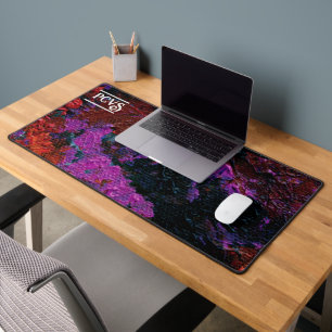 Abstract Art Red Planet Garden Customizable Desk Mat