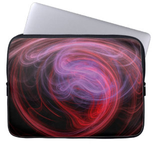 Abstract Art Red Wave Laptop Sleeve