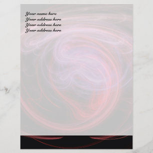 Abstract Art Red Wave Letterhead