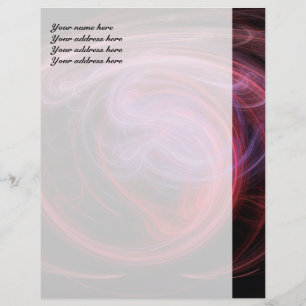 Abstract Art Red Wave Letterhead