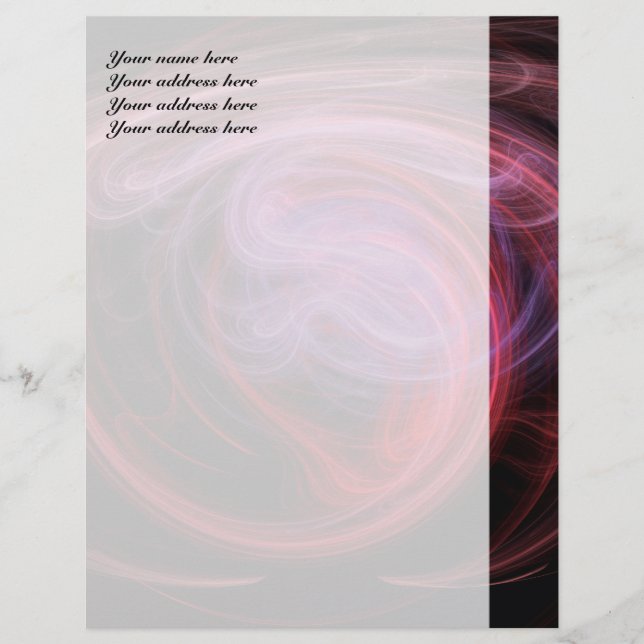 Abstract Art Red Wave Letterhead (Front)