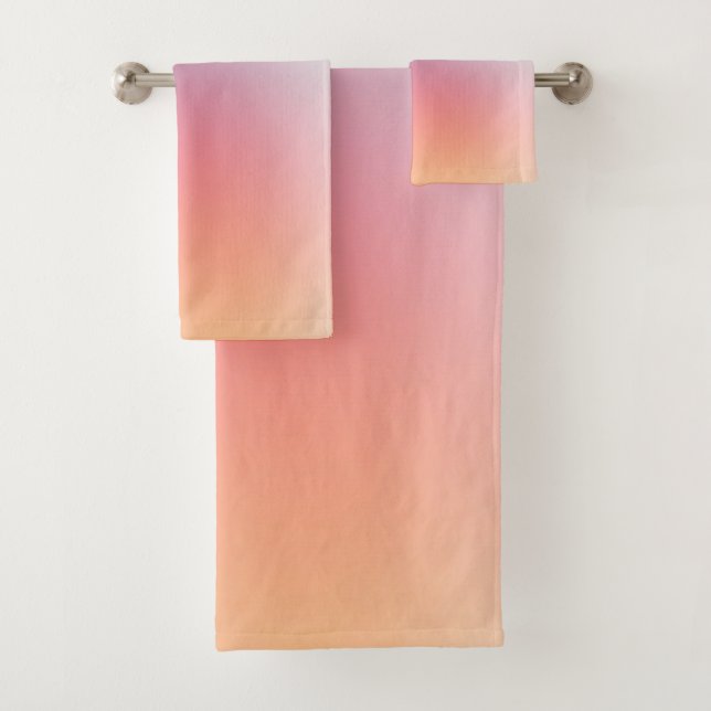 Abstract Art Red Yellow Blue Green Colours Templat Bath Towel Set (Insitu)