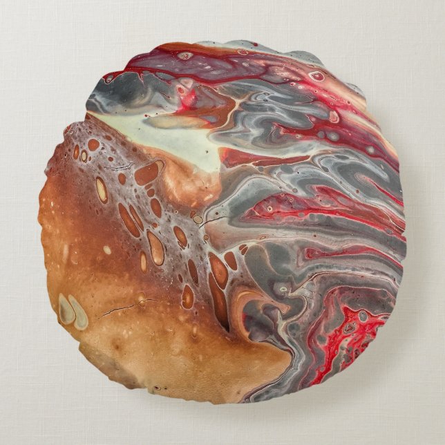 Abstract art round pillow (Front)