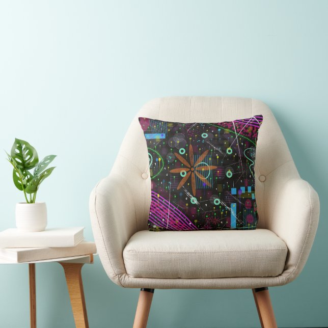 Abstract Art: Satellite  Throw Pillow (Chair)