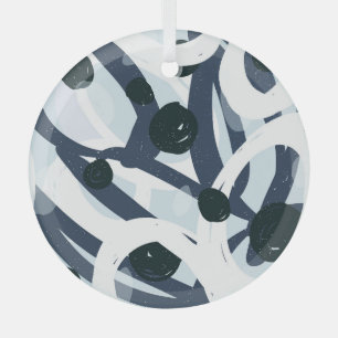 Abstract Art: Seamless Painting Illustration Glass Ornament