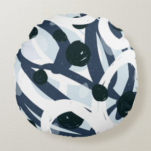 Abstract Art: Seamless Painting Illustration Round Pillow